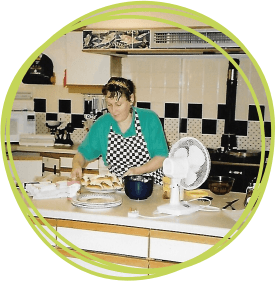 Hospice cook Alison Vogler, pictured here in 2000, was a member of the original Little Bridge House care team